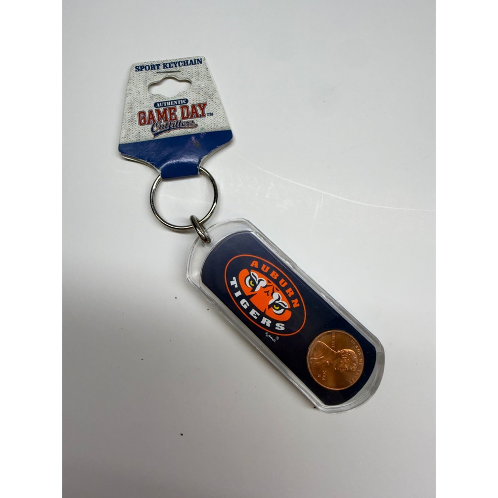 Auburn Tigers Lucky Penny Keychain Game Day Outfitters 2001-D Penny NWT NCAA